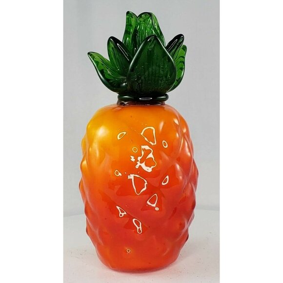 Art Glass Pineapple Fruit Fake Faux Home Decor - Picture 4 of 5